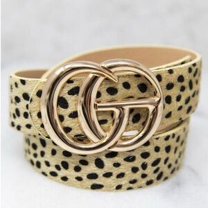 Pink Lily Cheetah Belt